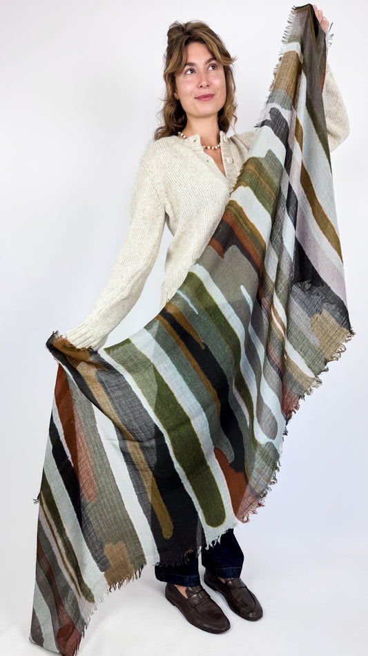 Jo Edwards Olive River Scarf
