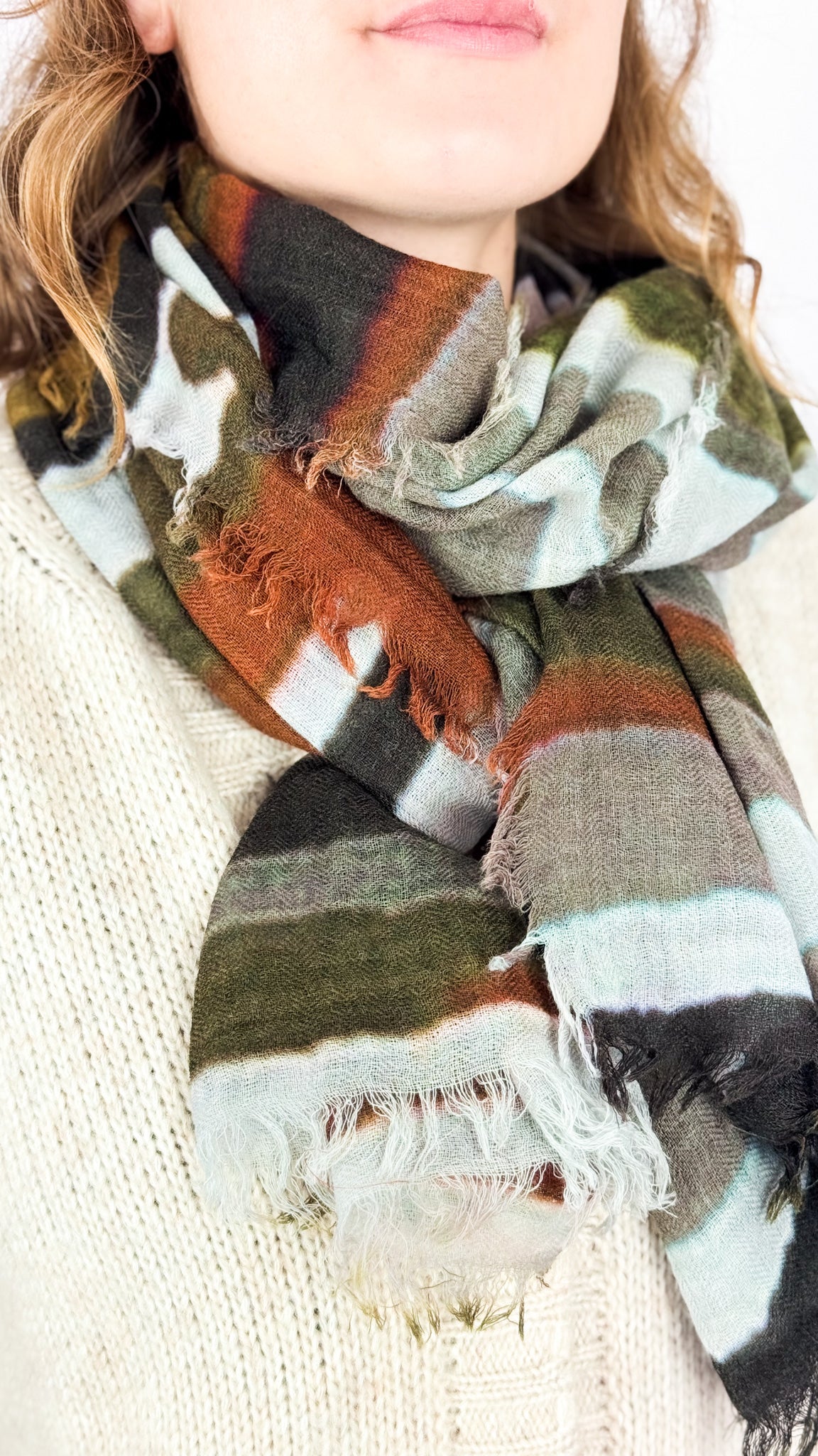 Jo Edwards Olive River Scarf