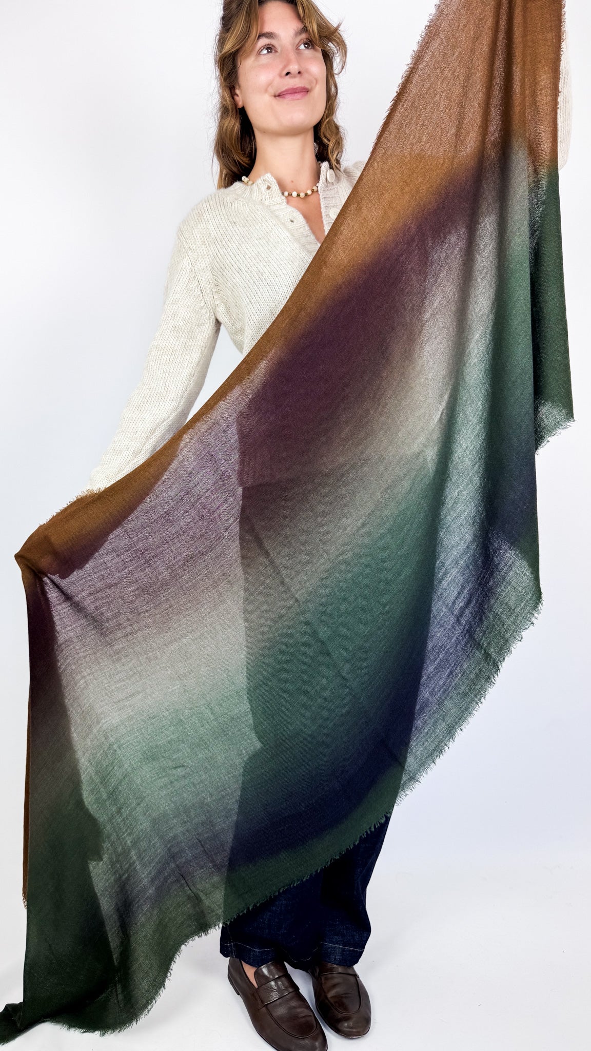 Jo Edwards Brown Storm Scarf