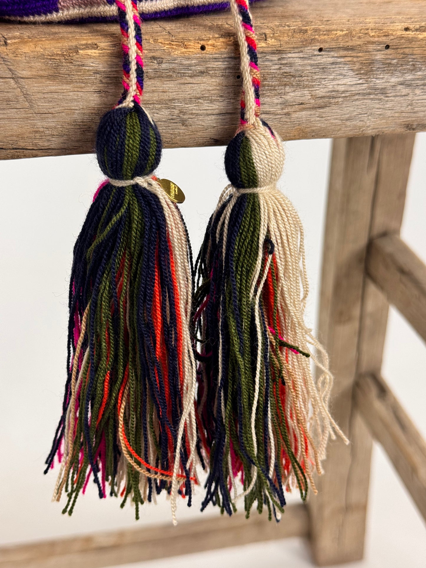 Guanabana Crossbody Bag Navy/Flower + Strap