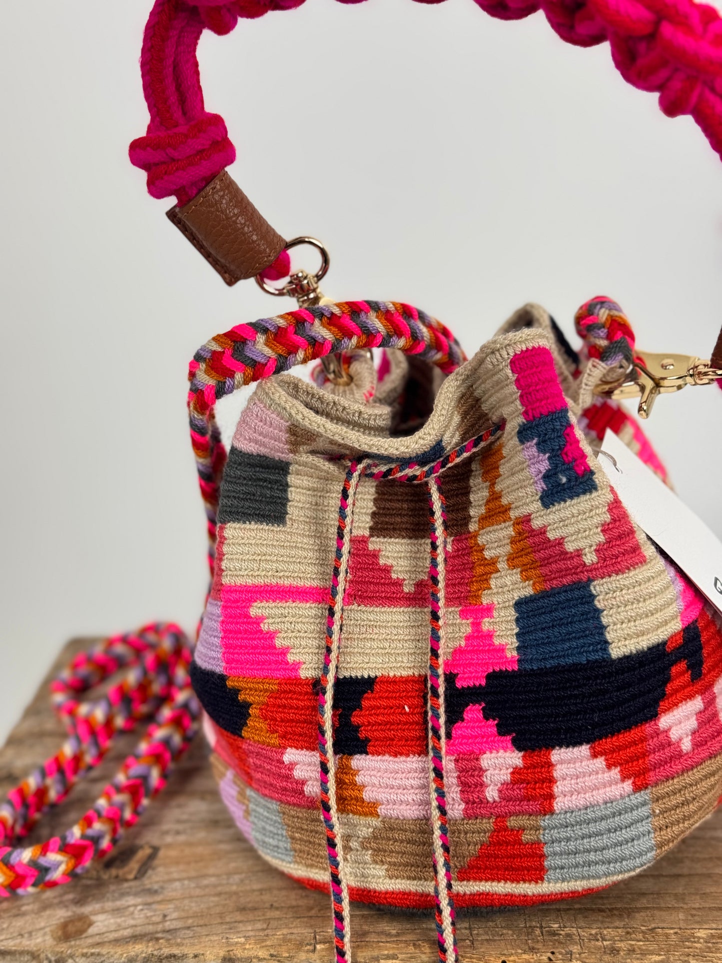 Guanabana Crossbody Bag Pink/Multi + Strap