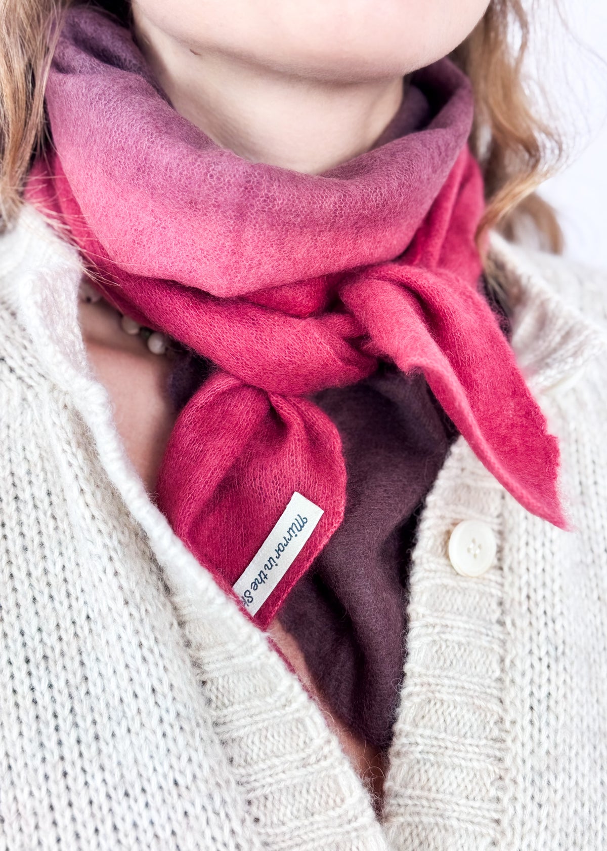 Mirror In The Sky A459 Scarf Ruby/Bark