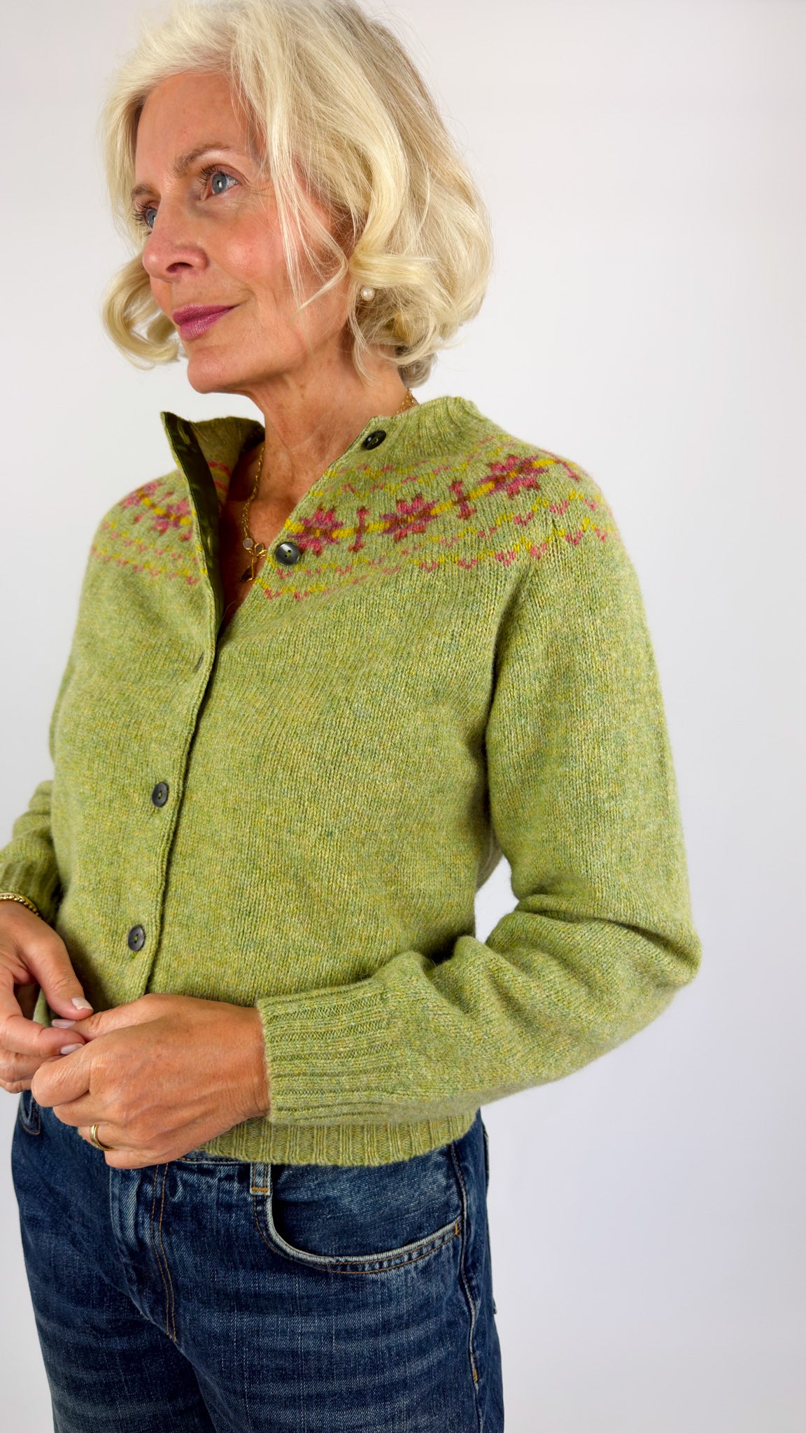 Cordelia James Fifi Cardigan Avocado
