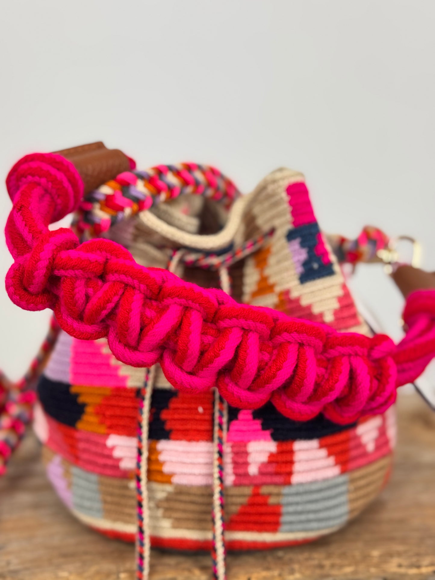 Guanabana Crossbody Bag Pink/Multi + Strap