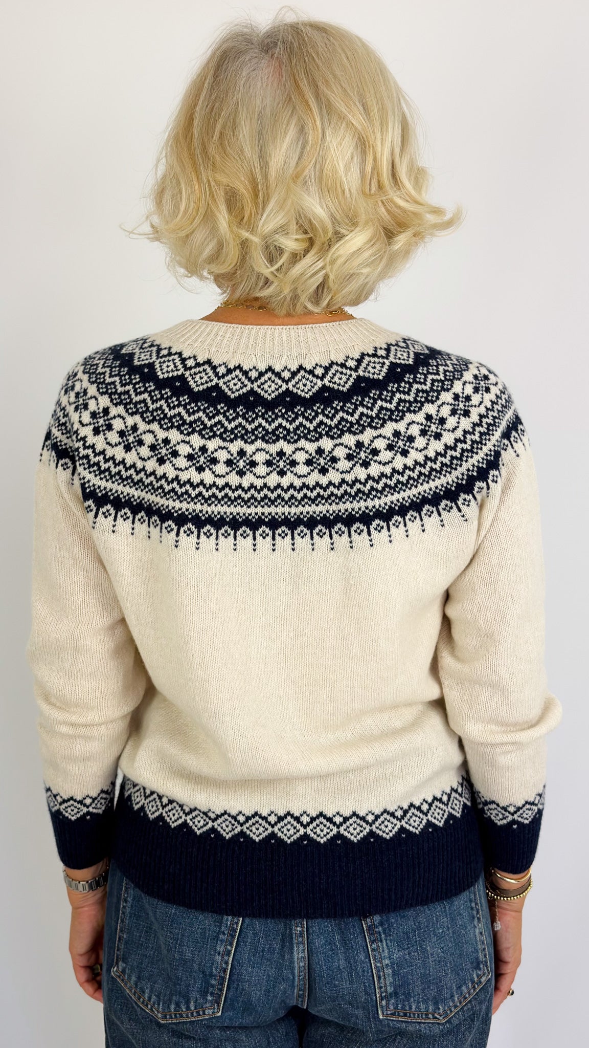 Cordelia James Fleur Jumper Cosmos/Almond