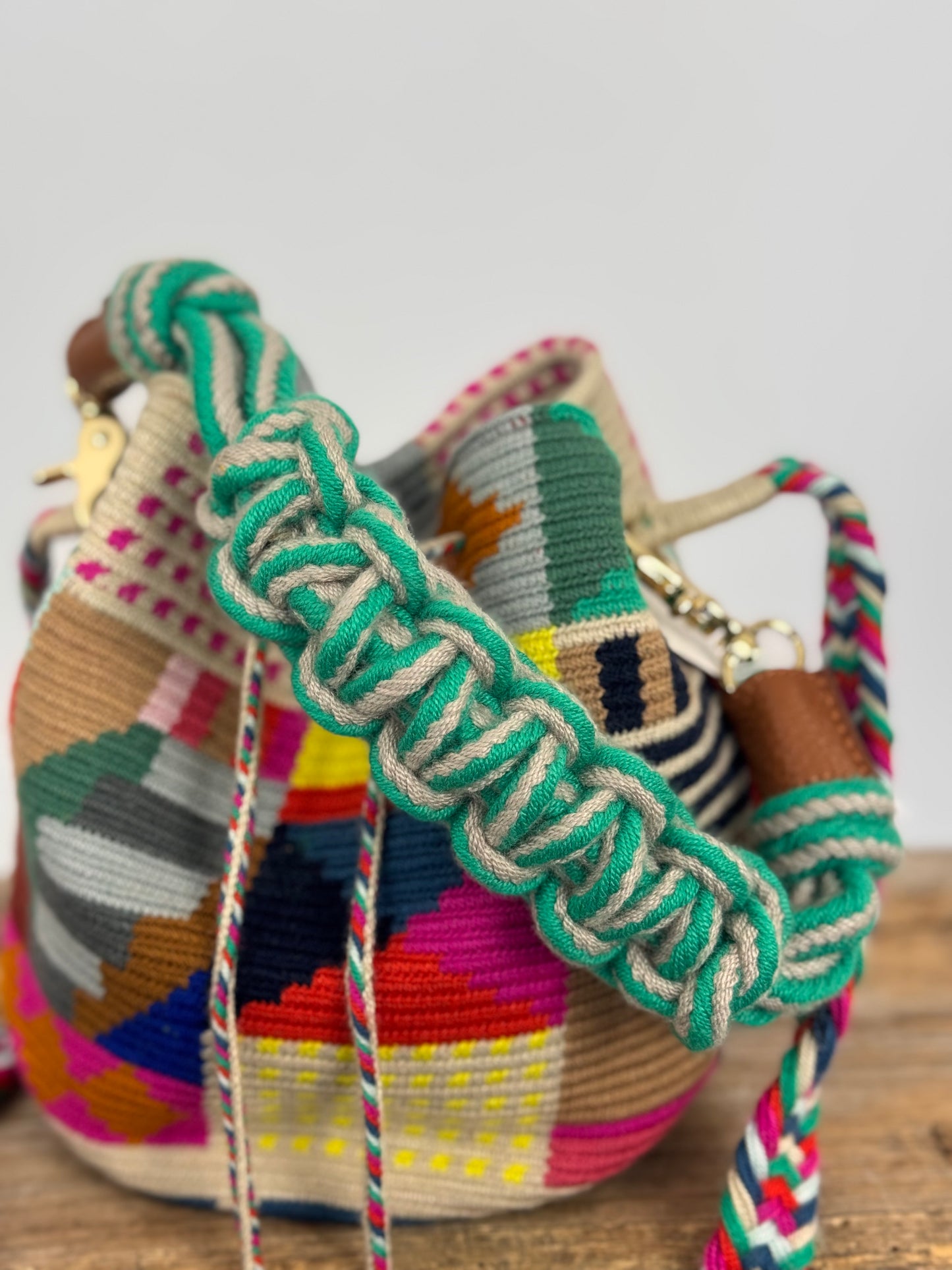 Guanabana Crossbody Bag Green/Multi + Strap