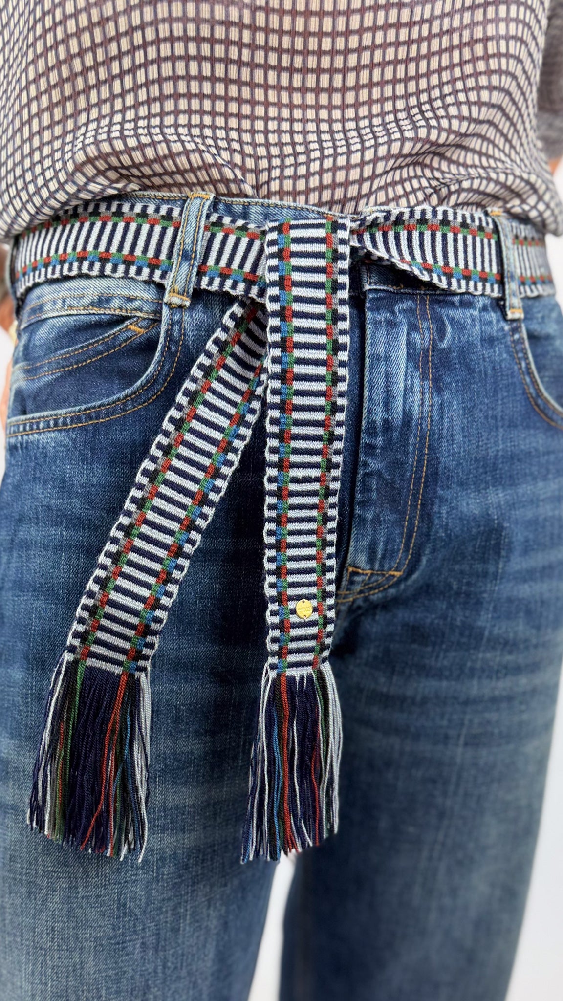 Guanabana 169 Belt Blue & Grey