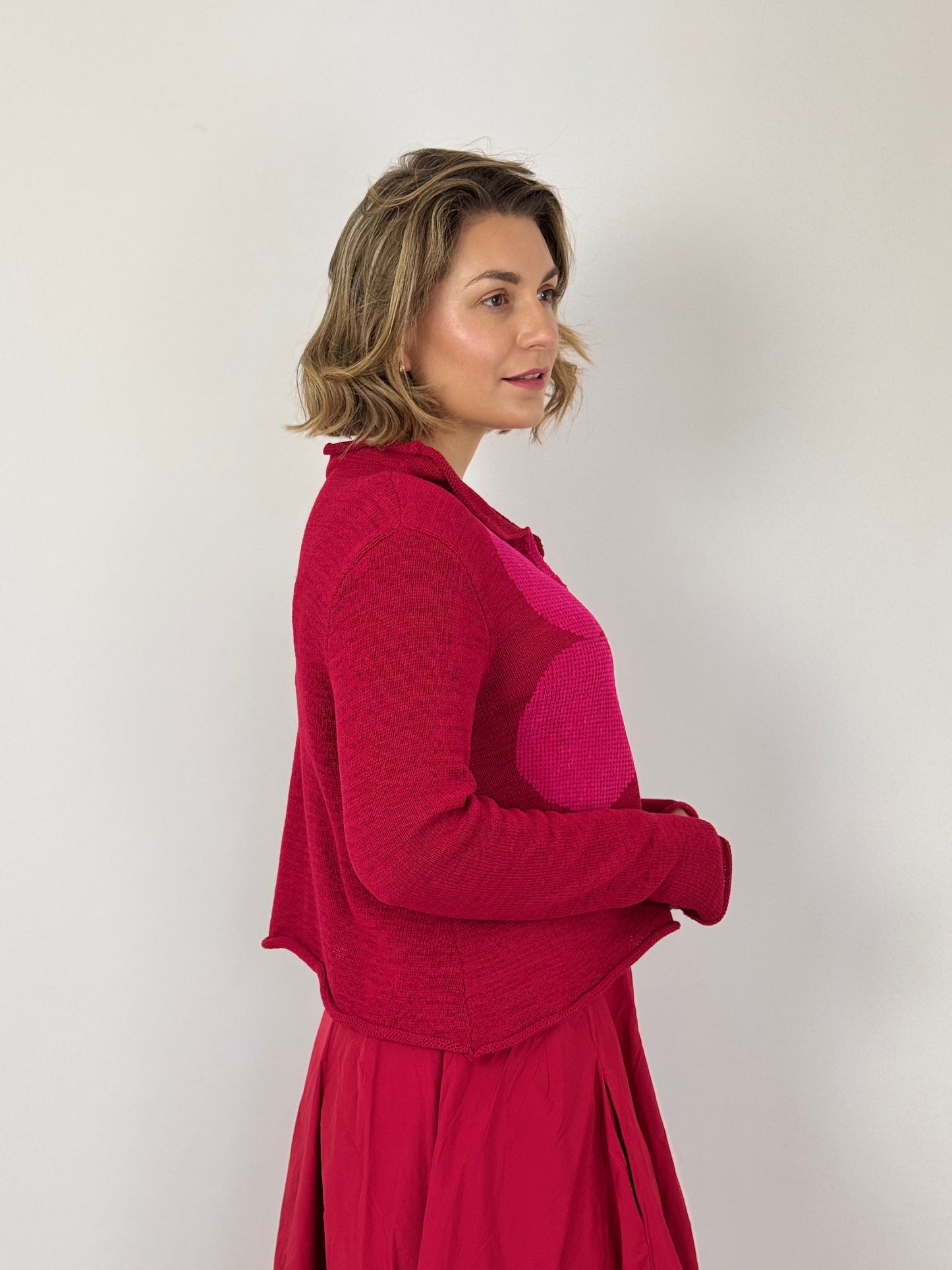 Rundholz Black Label 7106 Cardigan Rose Lotusflock
