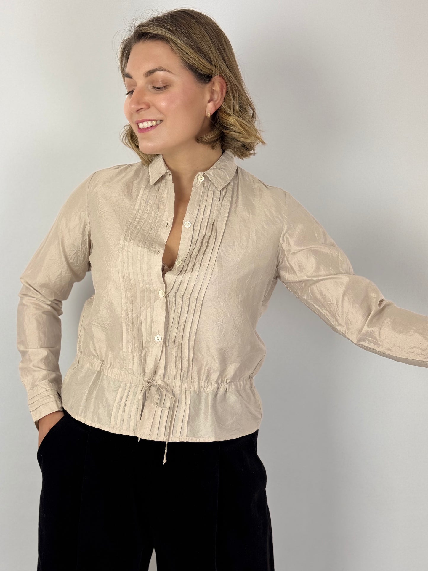 Christian Peau 04 Blouse Silver Beige