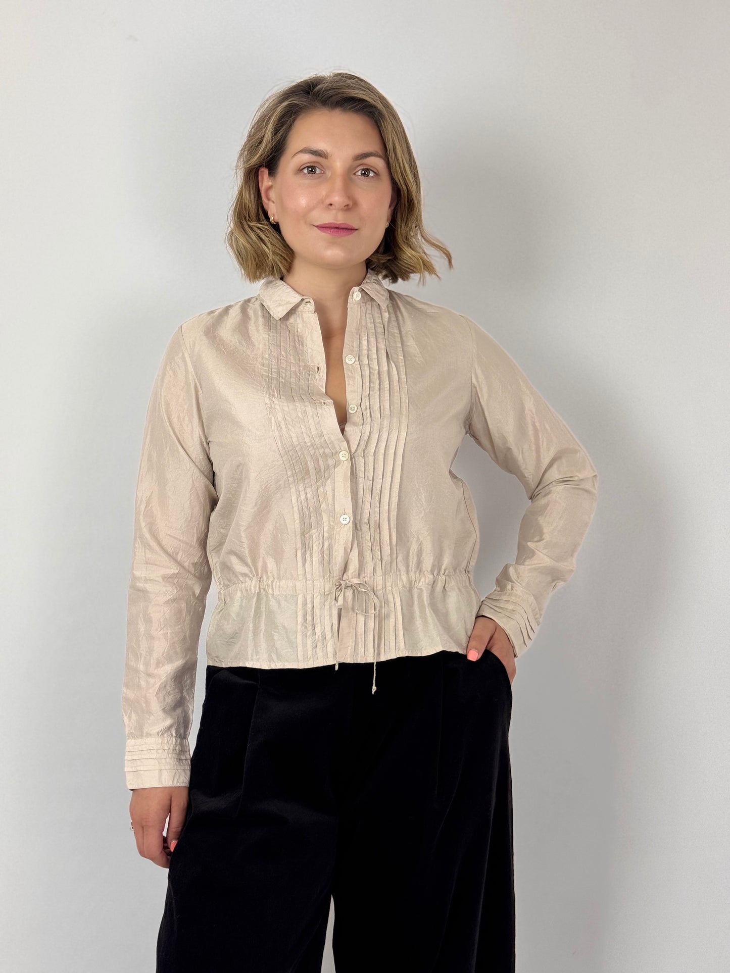 Christian Peau 04 Blouse Silver Beige