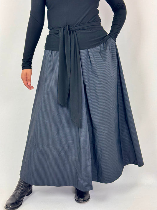 Les Filles d'Ailleurs 627 Skirt Navy Stripes