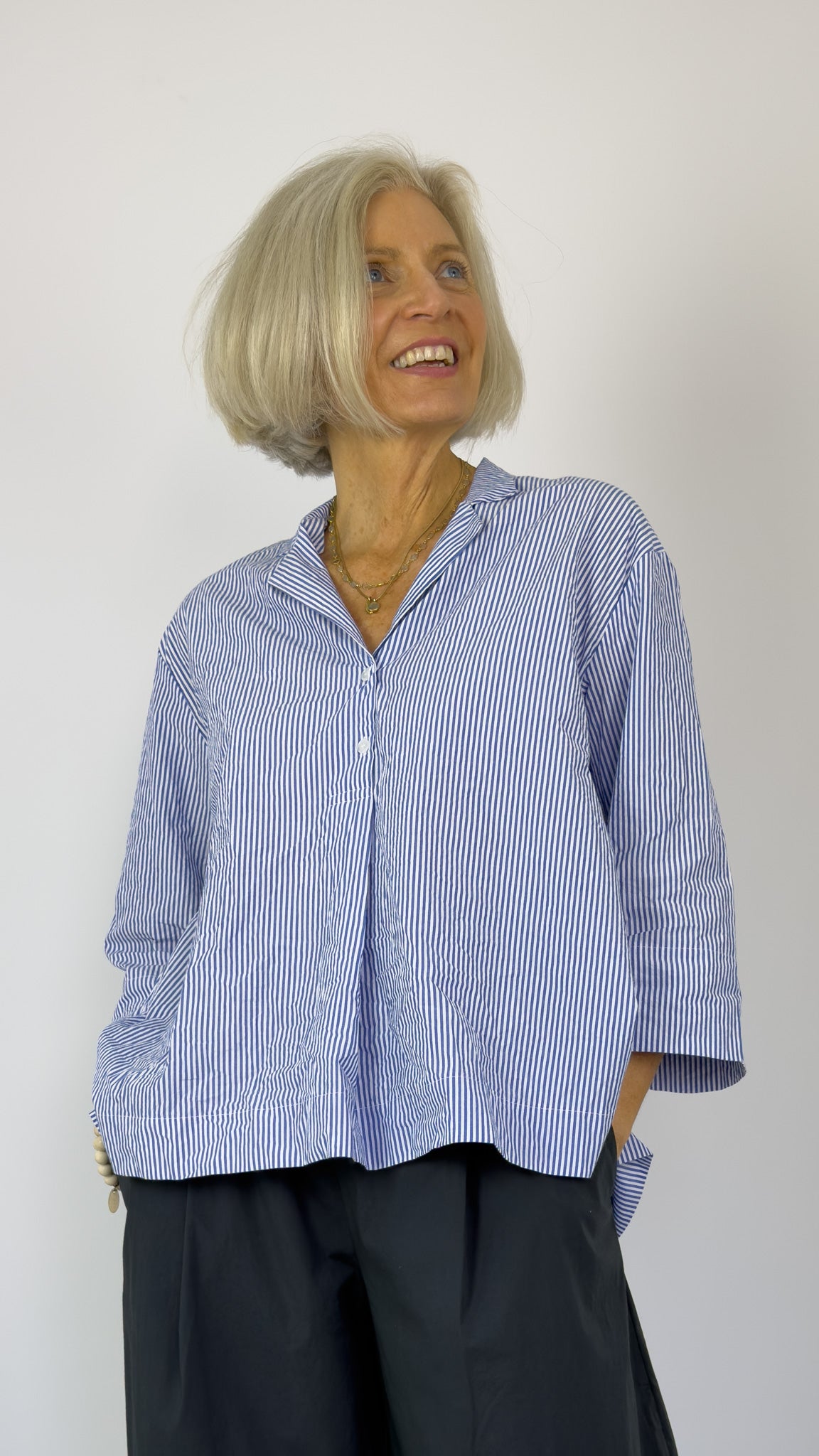 Mama b Ottobre Shirt Azzuro Stripe
