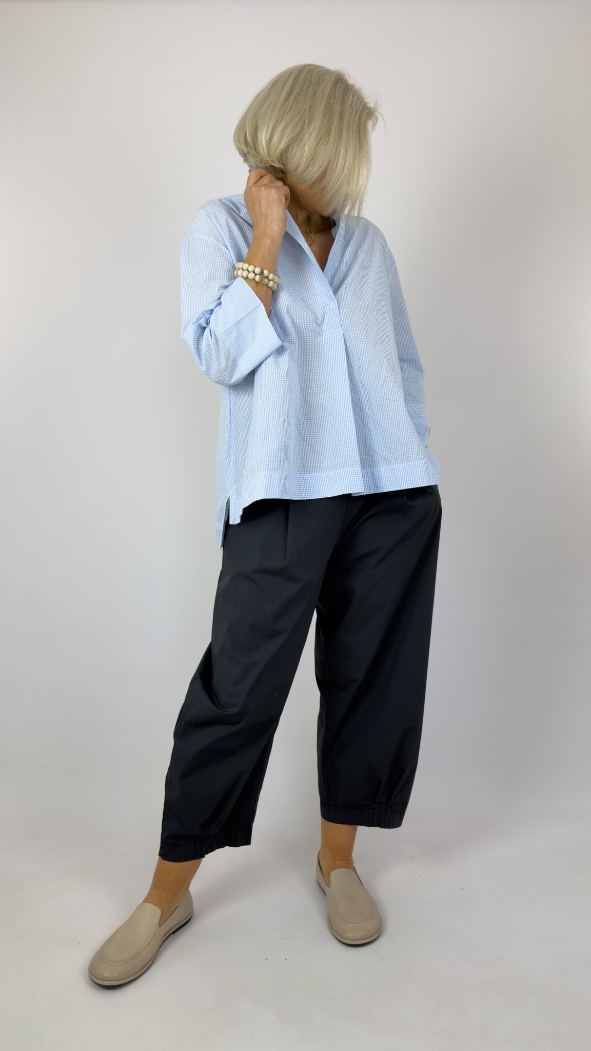 Mama b Ottobre Shirt Celeste Check