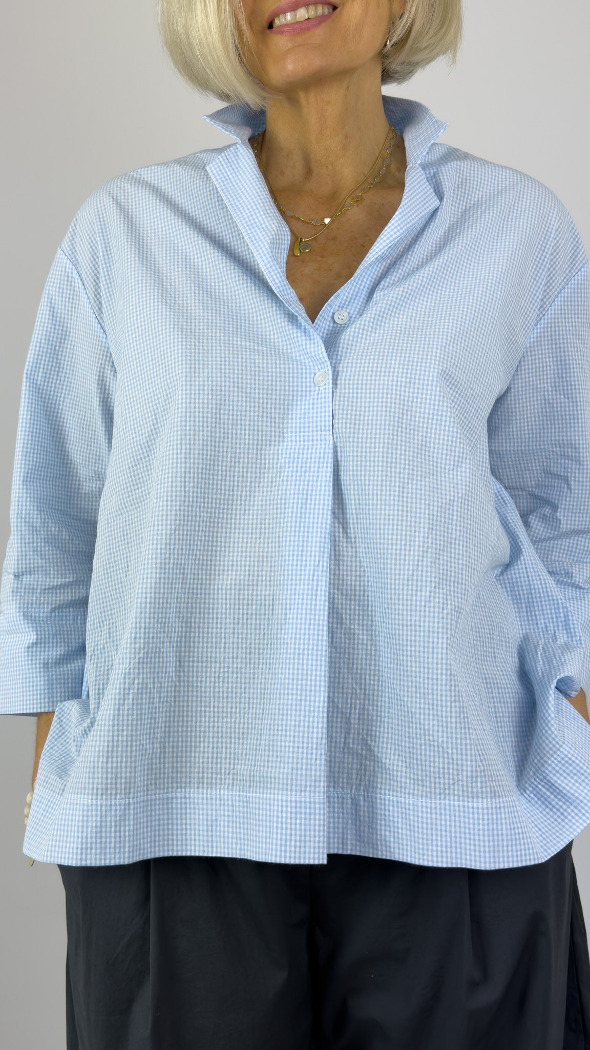 Mama b Ottobre Shirt Celeste Check