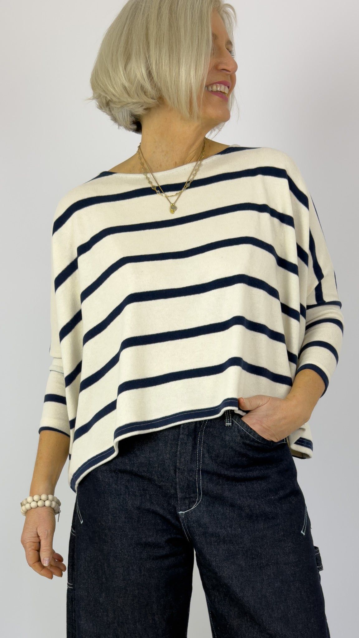 Mama b Kira Jumper Blue Stripe