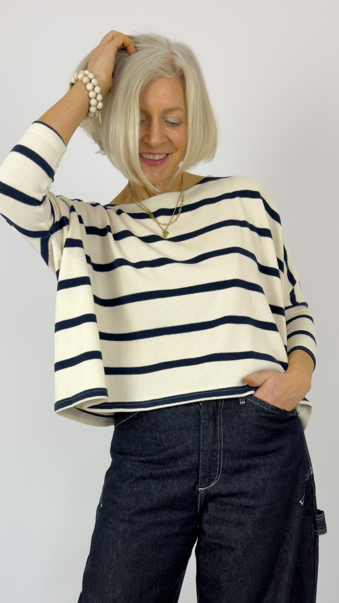 Mama b Kira Jumper Blue Stripe