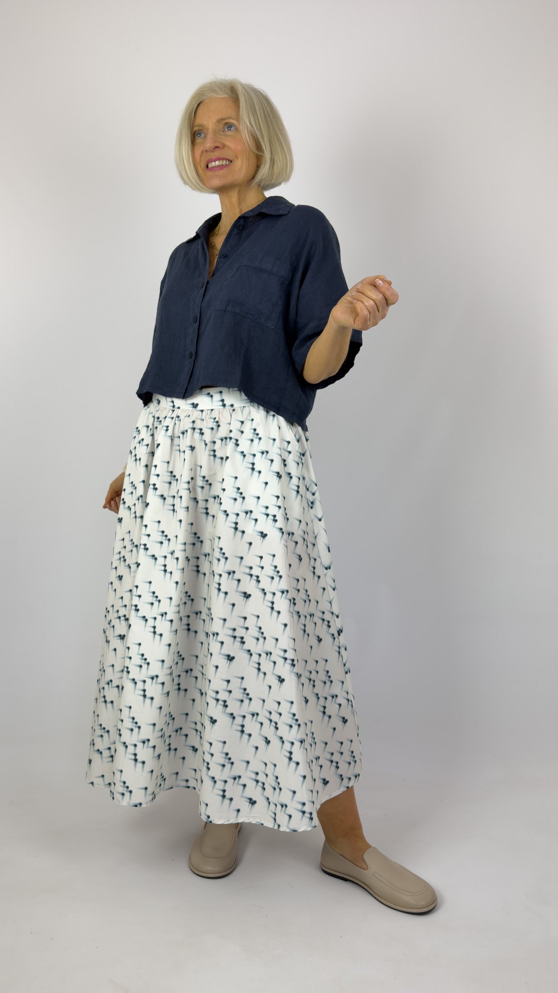 Humility Lorani Skirt Marine/White