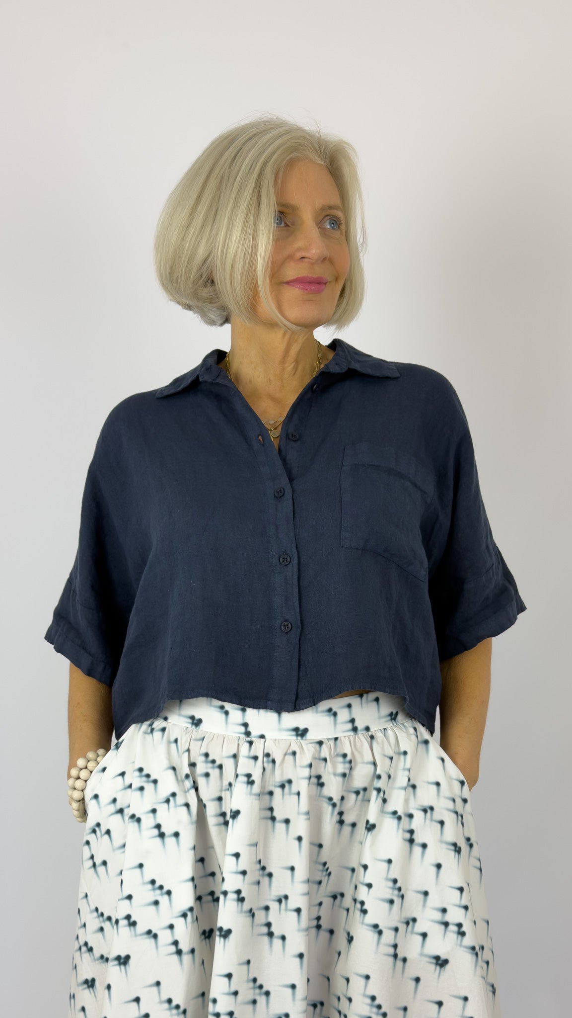 Humility Livia Blouse Navy