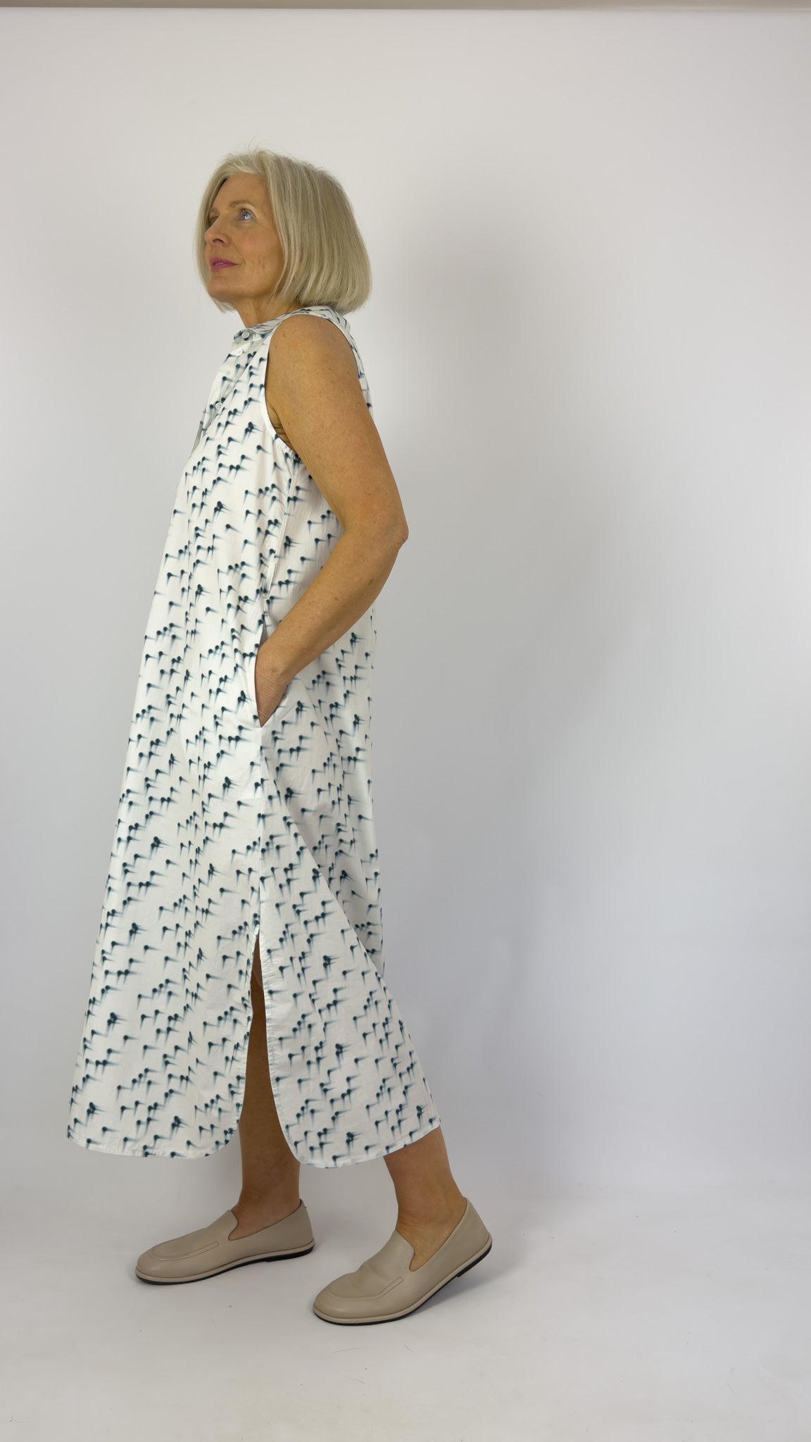 Humility Jira Dress Marine/White