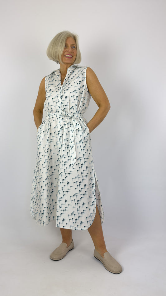 Humility Jira Dress Marine/White