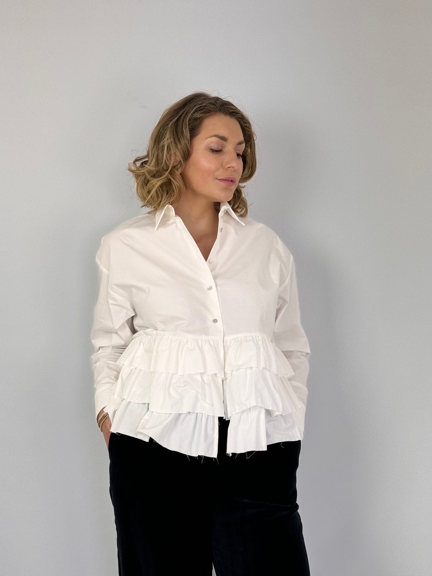 Frida Zazou Dina Shirt White