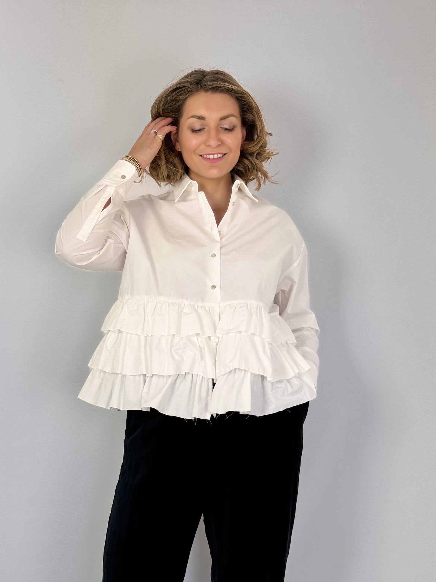 Frida Zazou Dina Shirt White