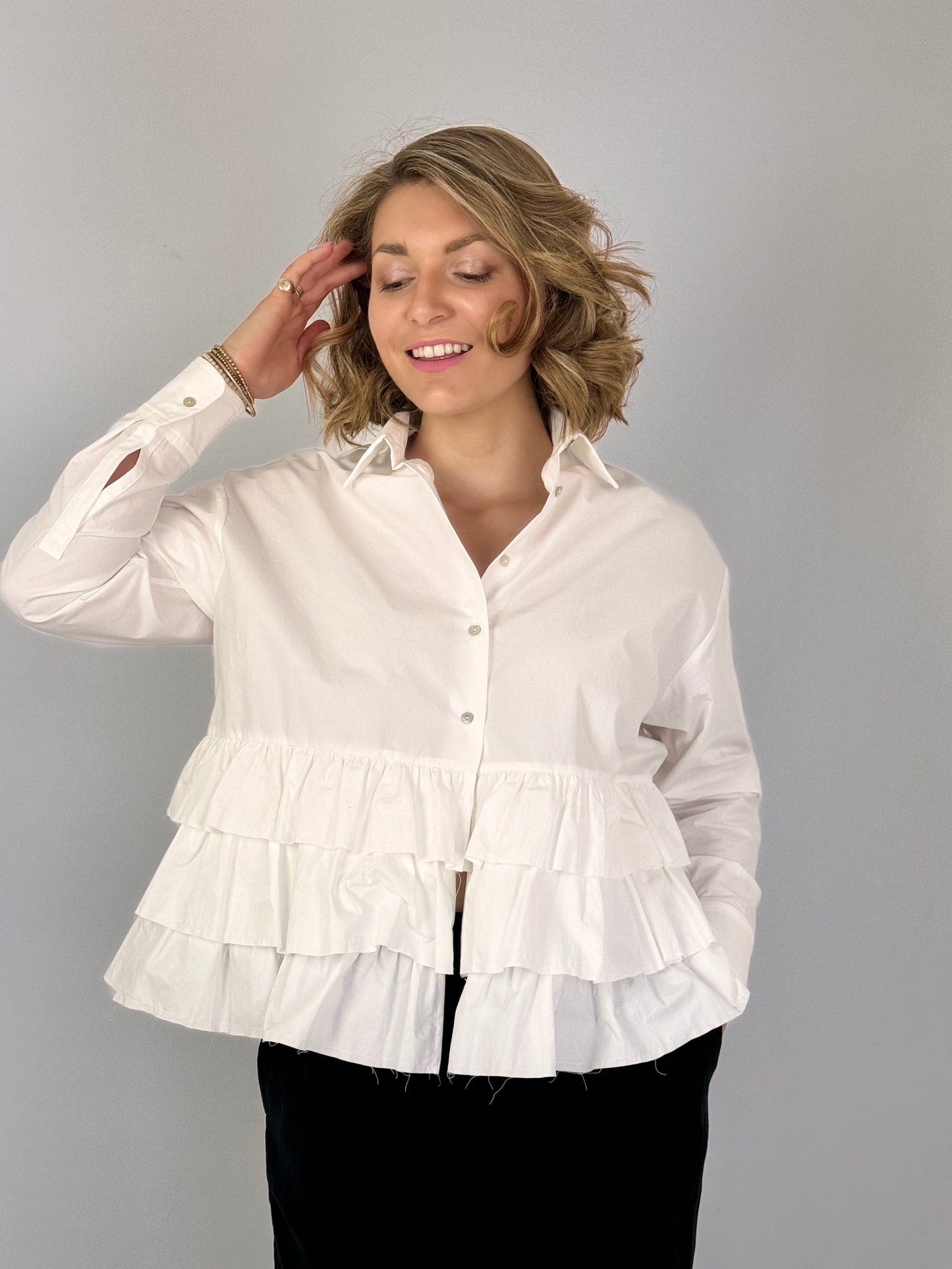 Frida Zazou Dina Shirt White