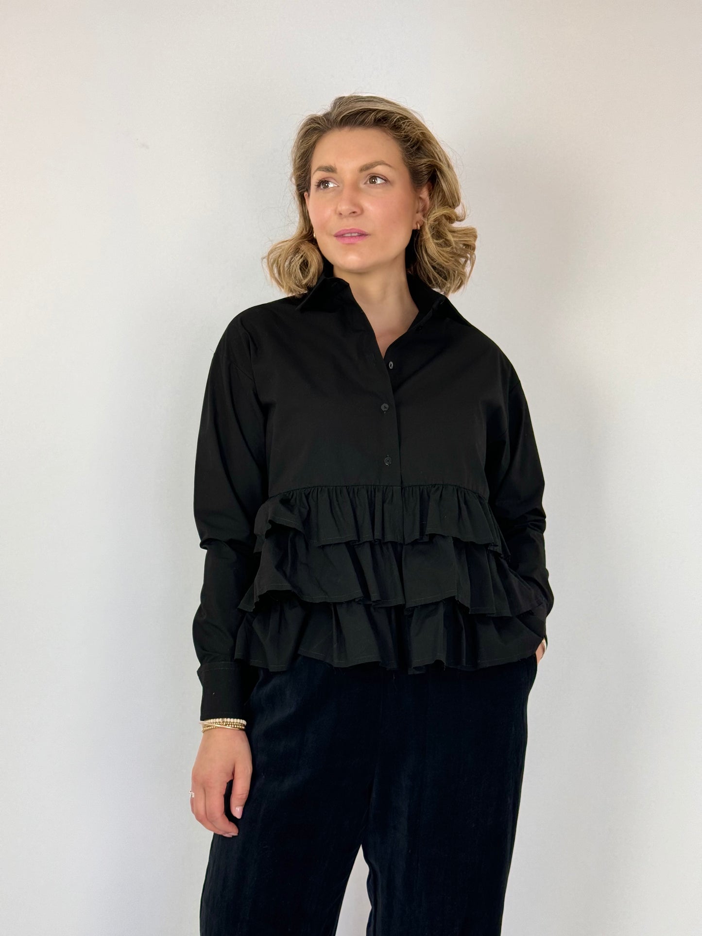 Frida Zazou Dina Shirt Black