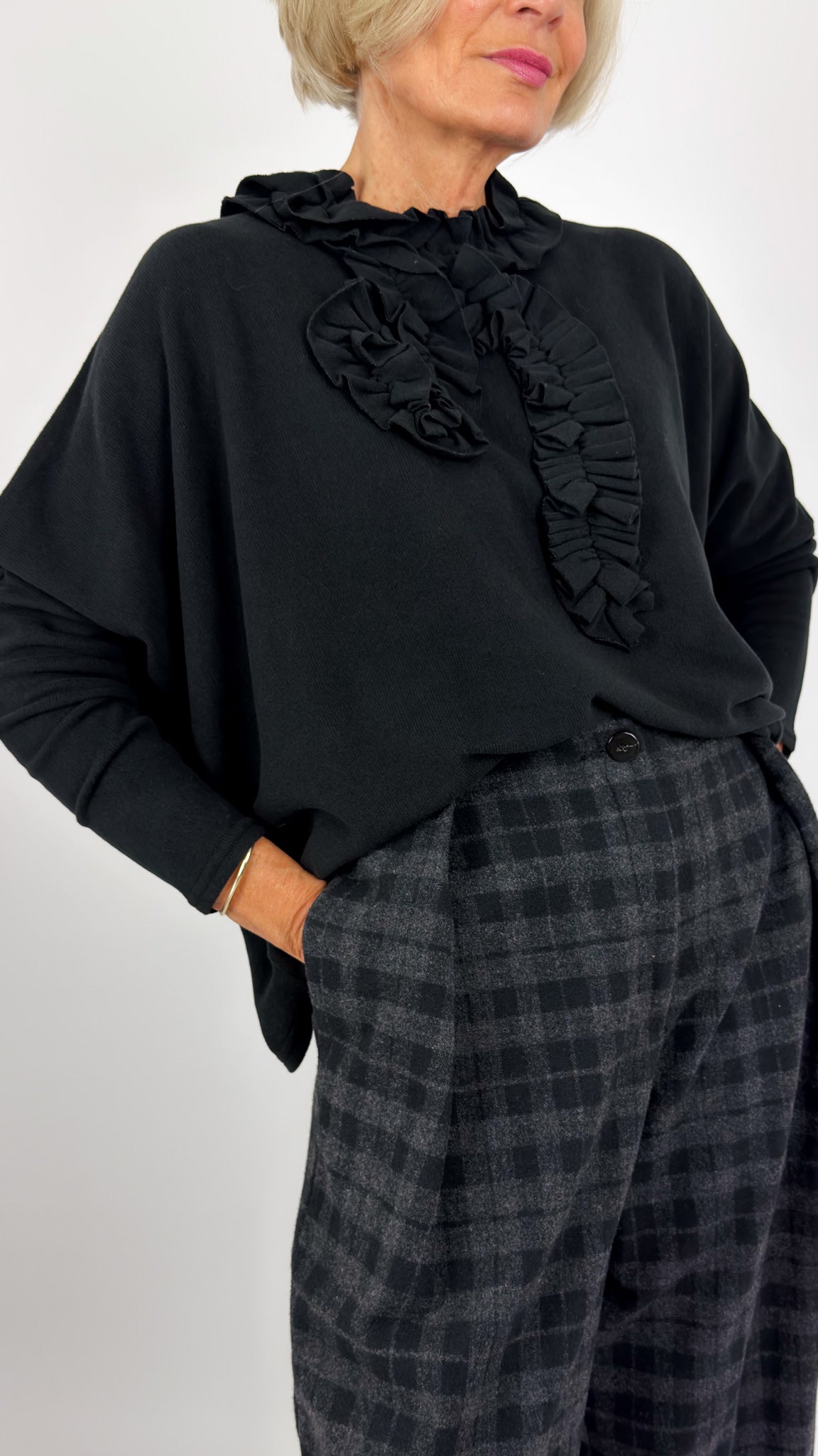 Neirami 304 Ruched Jumper Black