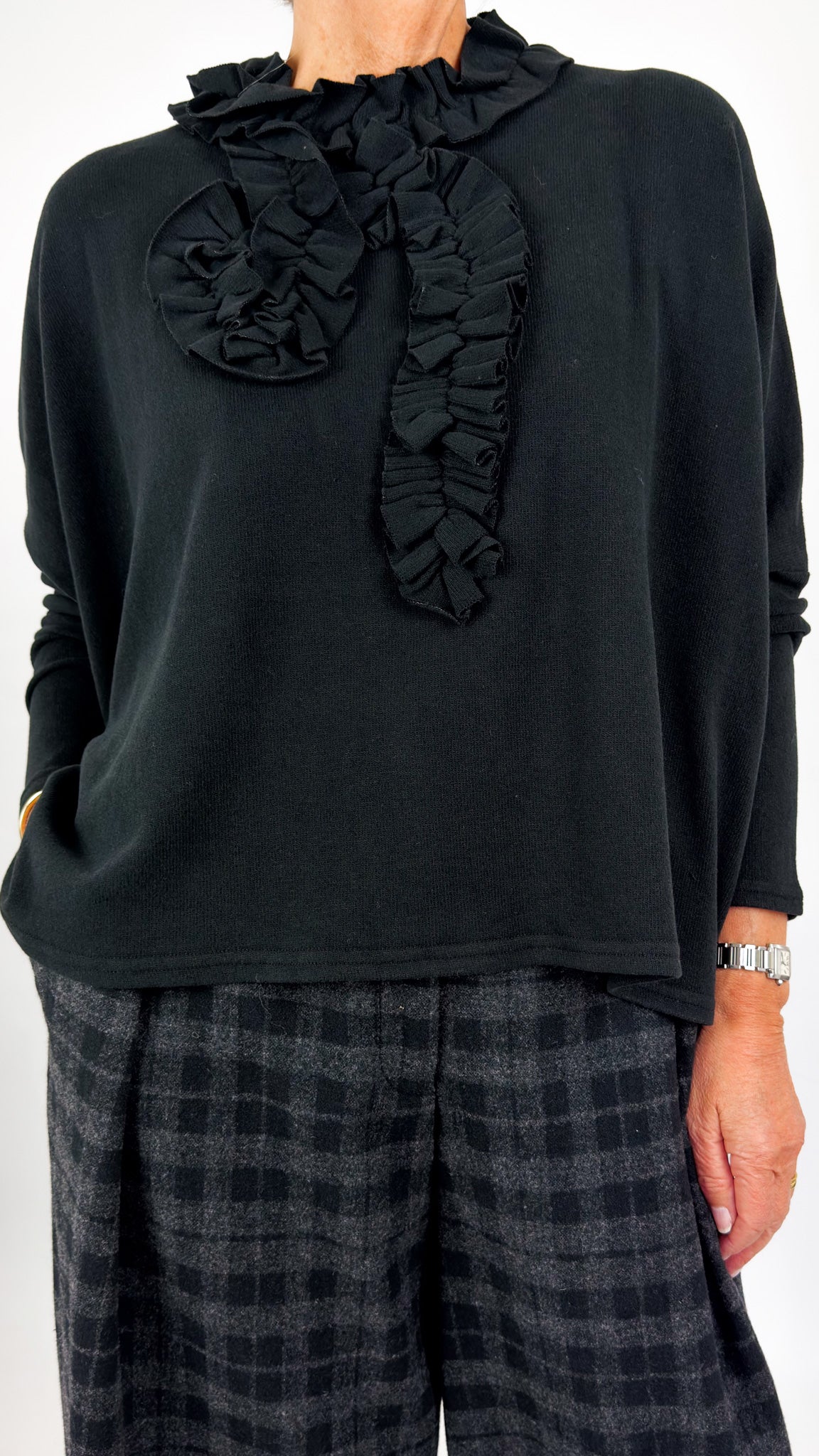 Neirami 304 Ruched Jumper Black