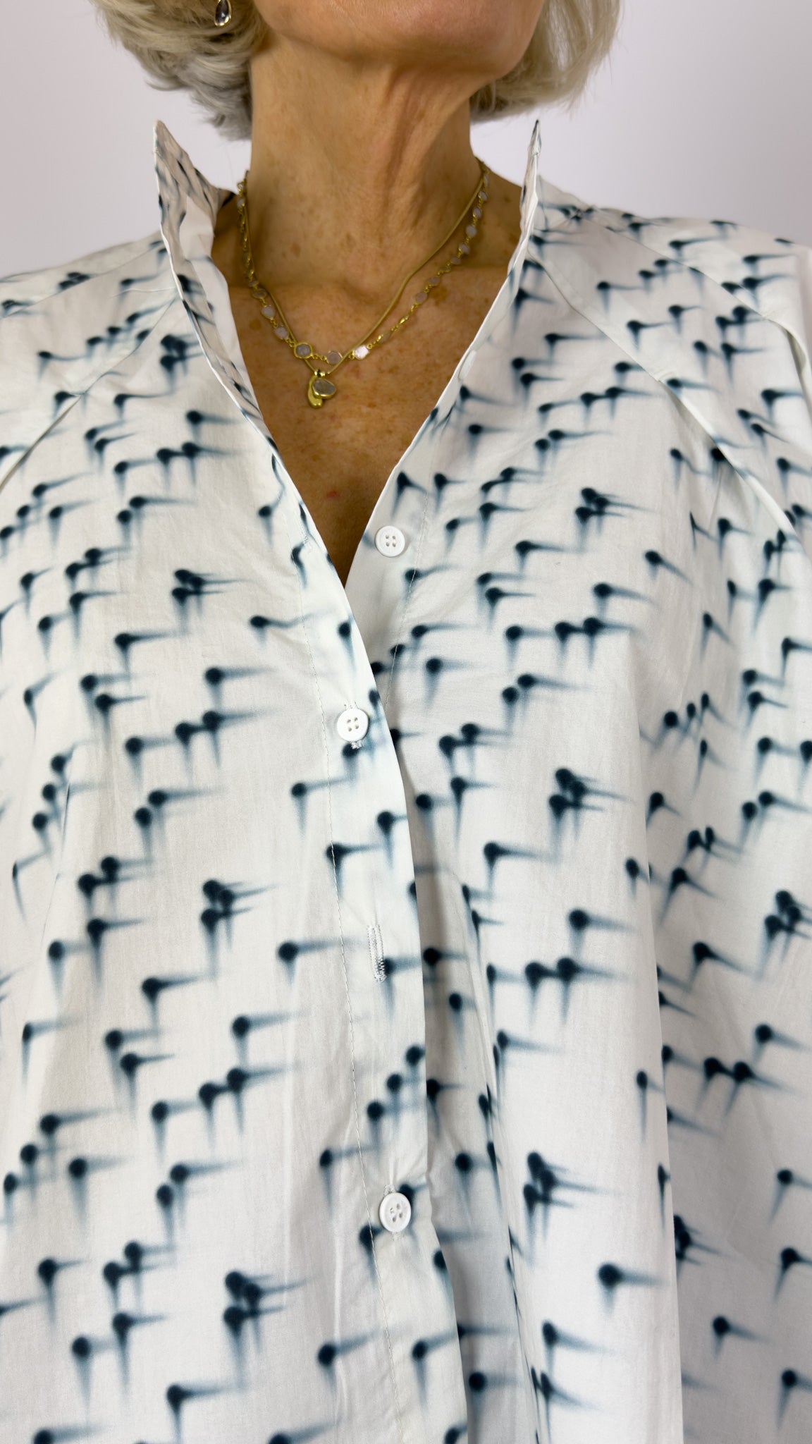 Humility Juno Shirt Marine/White