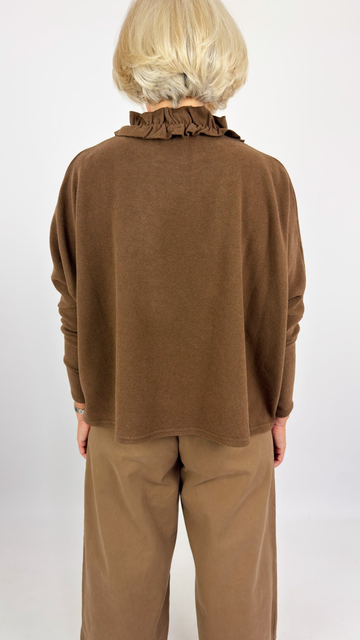 Neirami 304 Ruched Jumper Tobacco