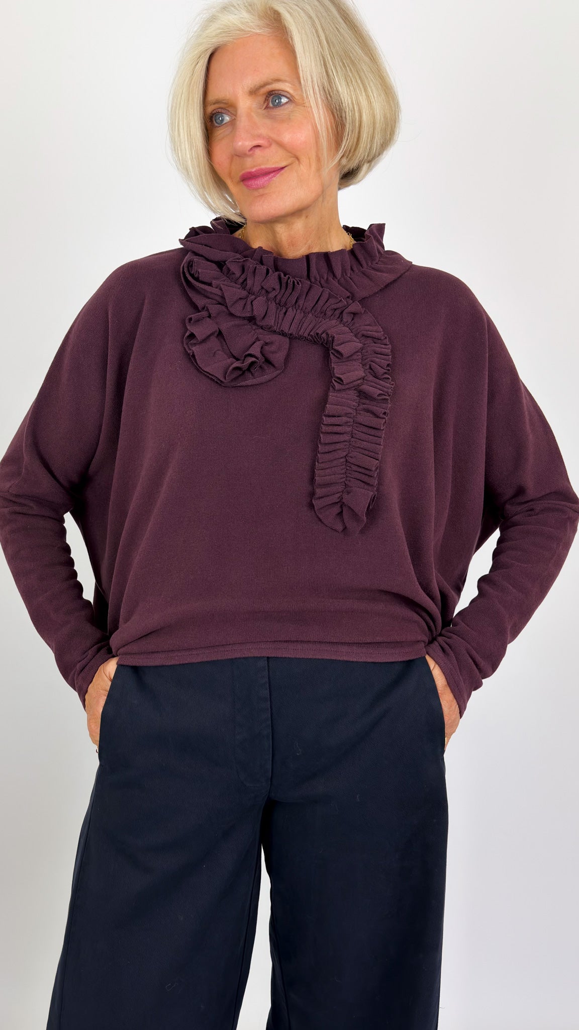 Neirami 304 Ruched Jumper Fig
