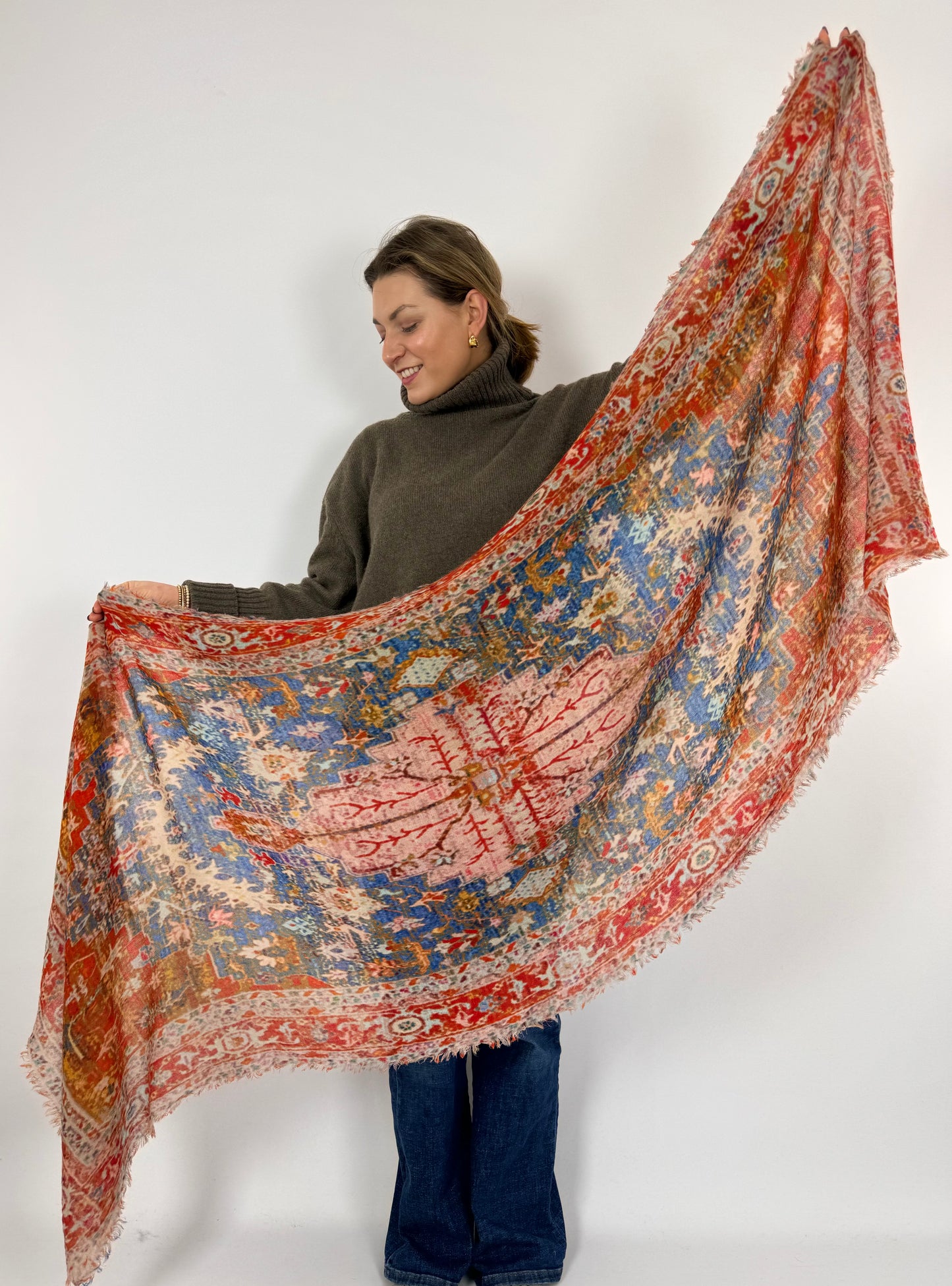 Jo Edwards Hampi Orange Scarf