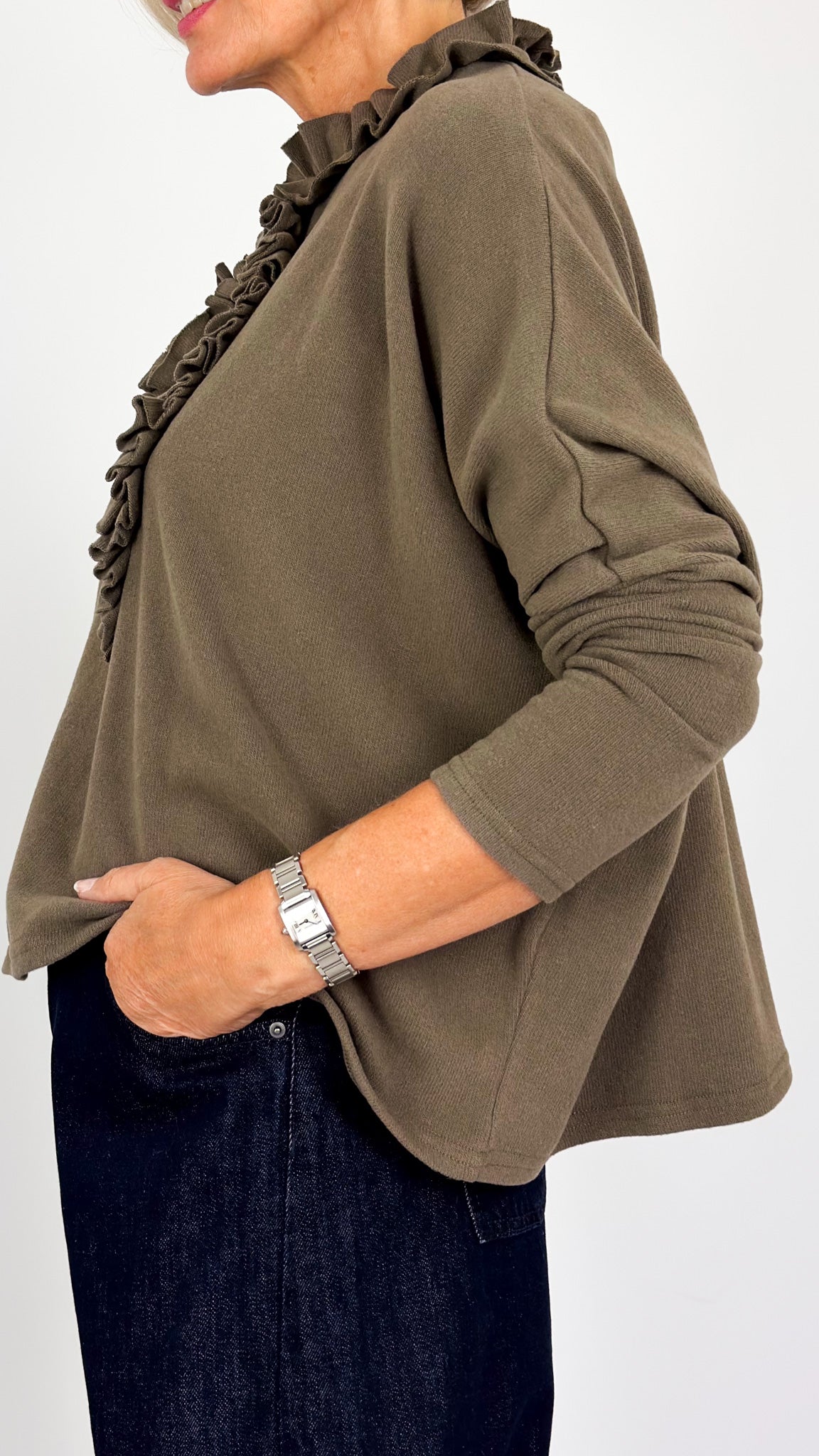 Neirami 304 Ruched Jumper Twig