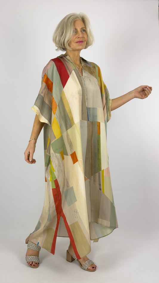 Beetroot Kiseki Kaftan Dress Sakura