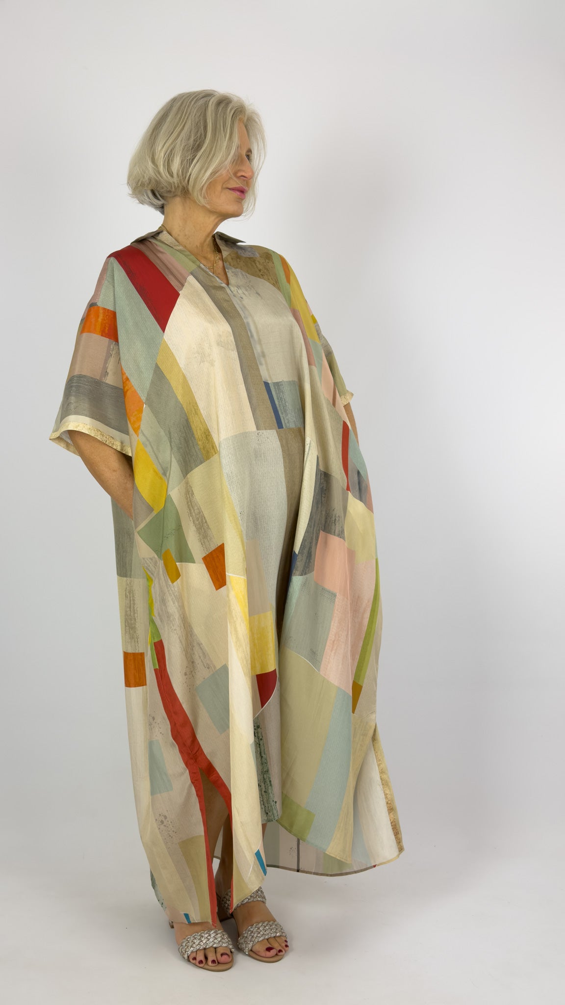 Beetroot Kiseki Kaftan Dress Sakura