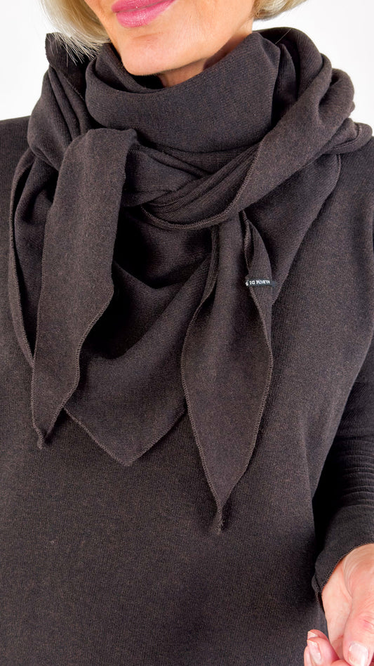 Album Di Famiglia JP Triangle Scarf Brown