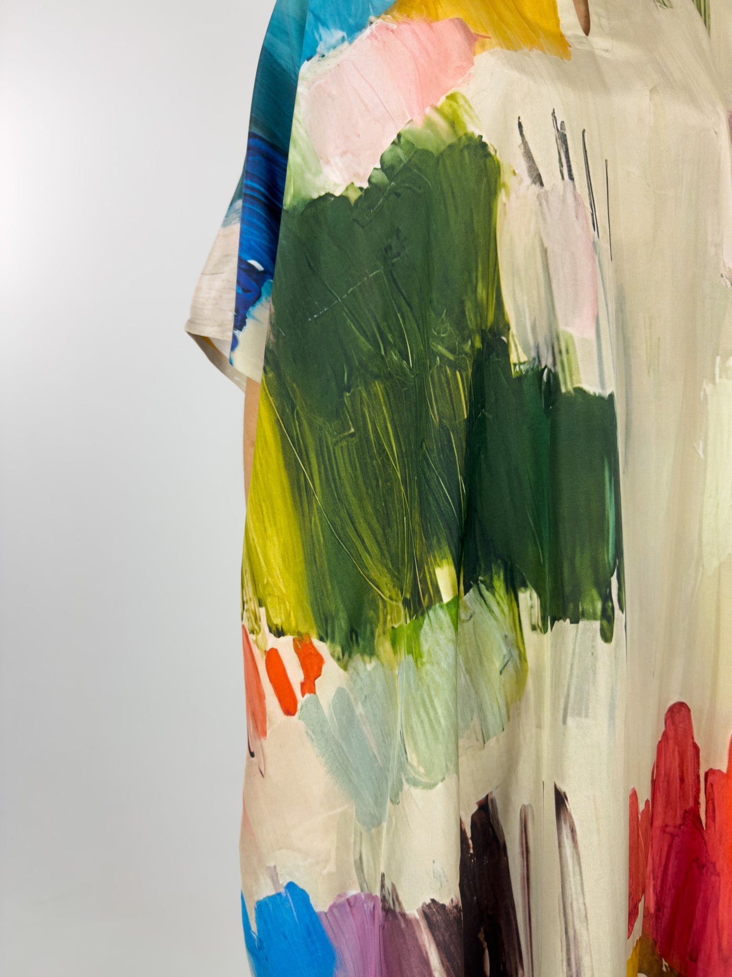 Beetroot Kiseki Kaftan Dress Silk Stroke