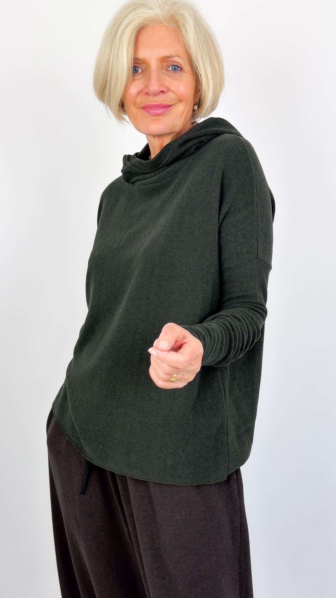 Album Di Famiglia JP Hoodie Jumper Forest