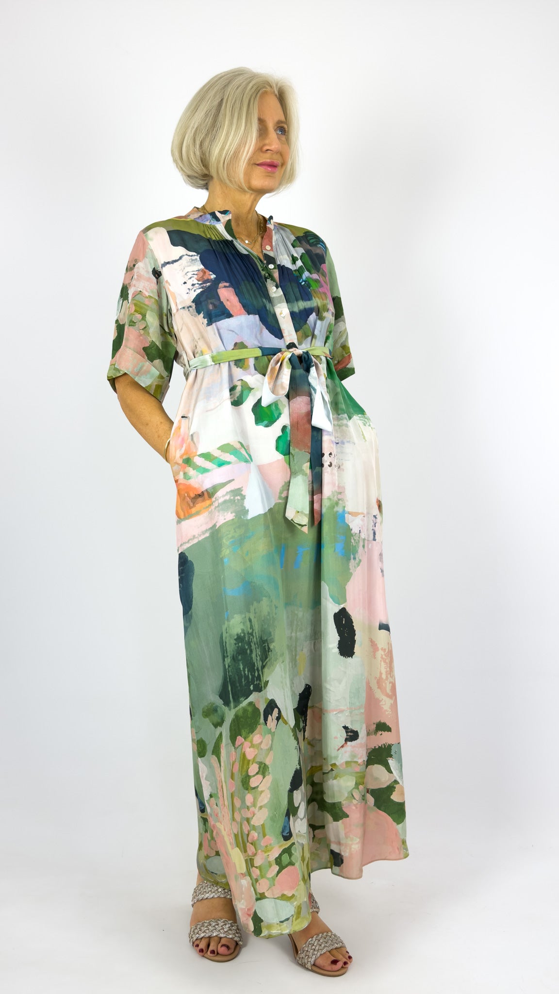 Beetroot Tsuki Dress Echo Garden