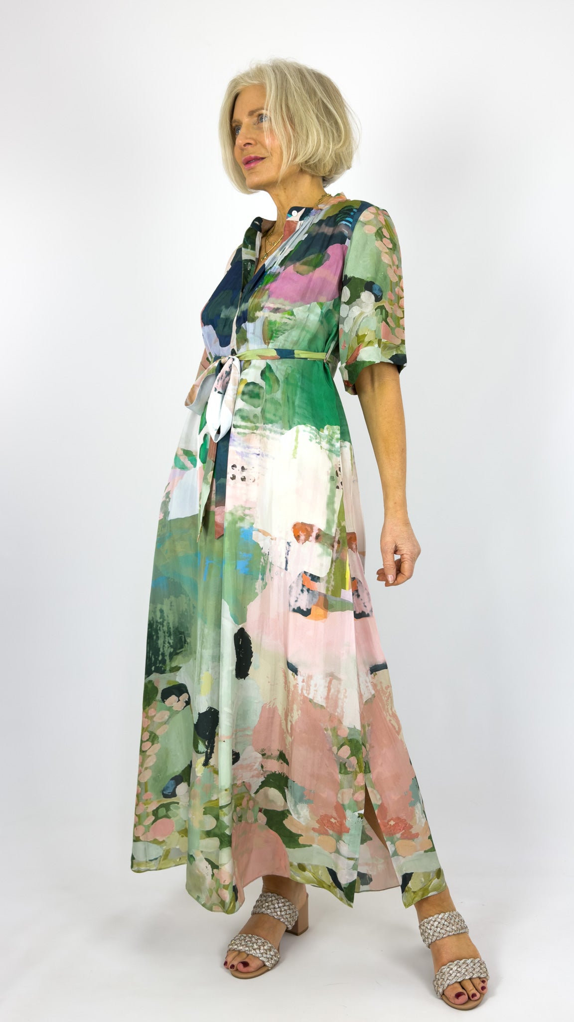 Beetroot Tsuki Dress Echo Garden