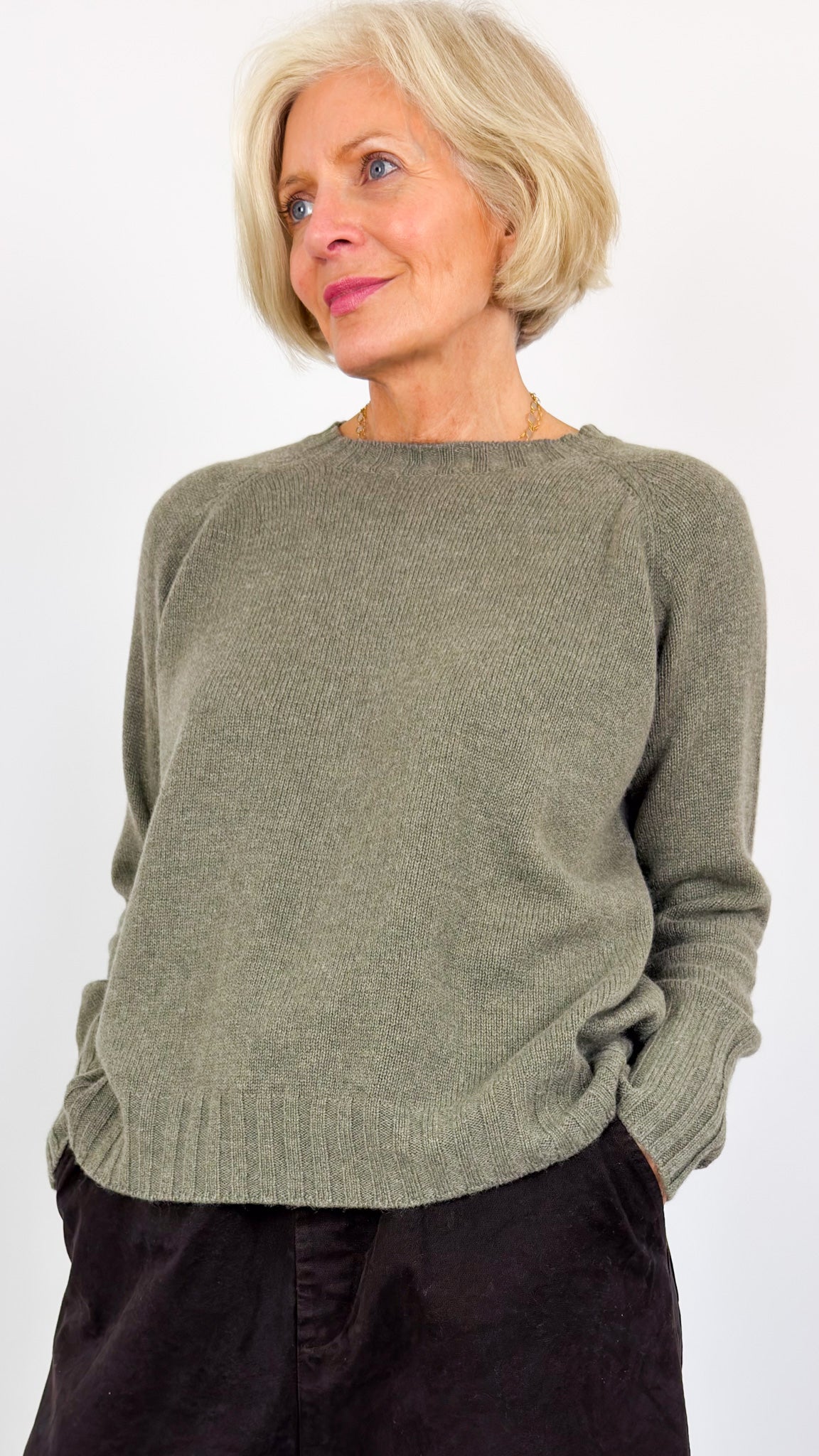 Album Di Famiglia WS Girocollo Raglan Jumper Taupe