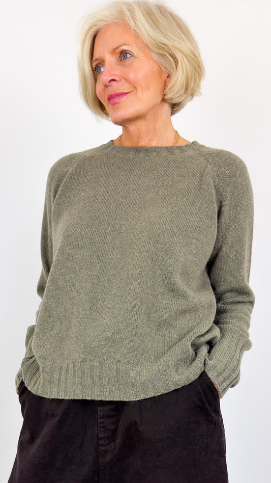 Album Di Famiglia WS Girocollo Raglan Jumper Taupe