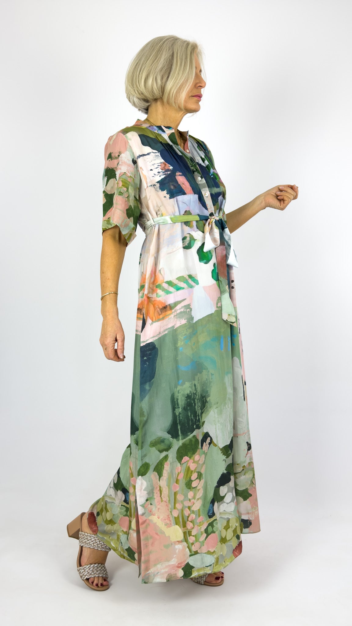 Beetroot Tsuki Dress Echo Garden