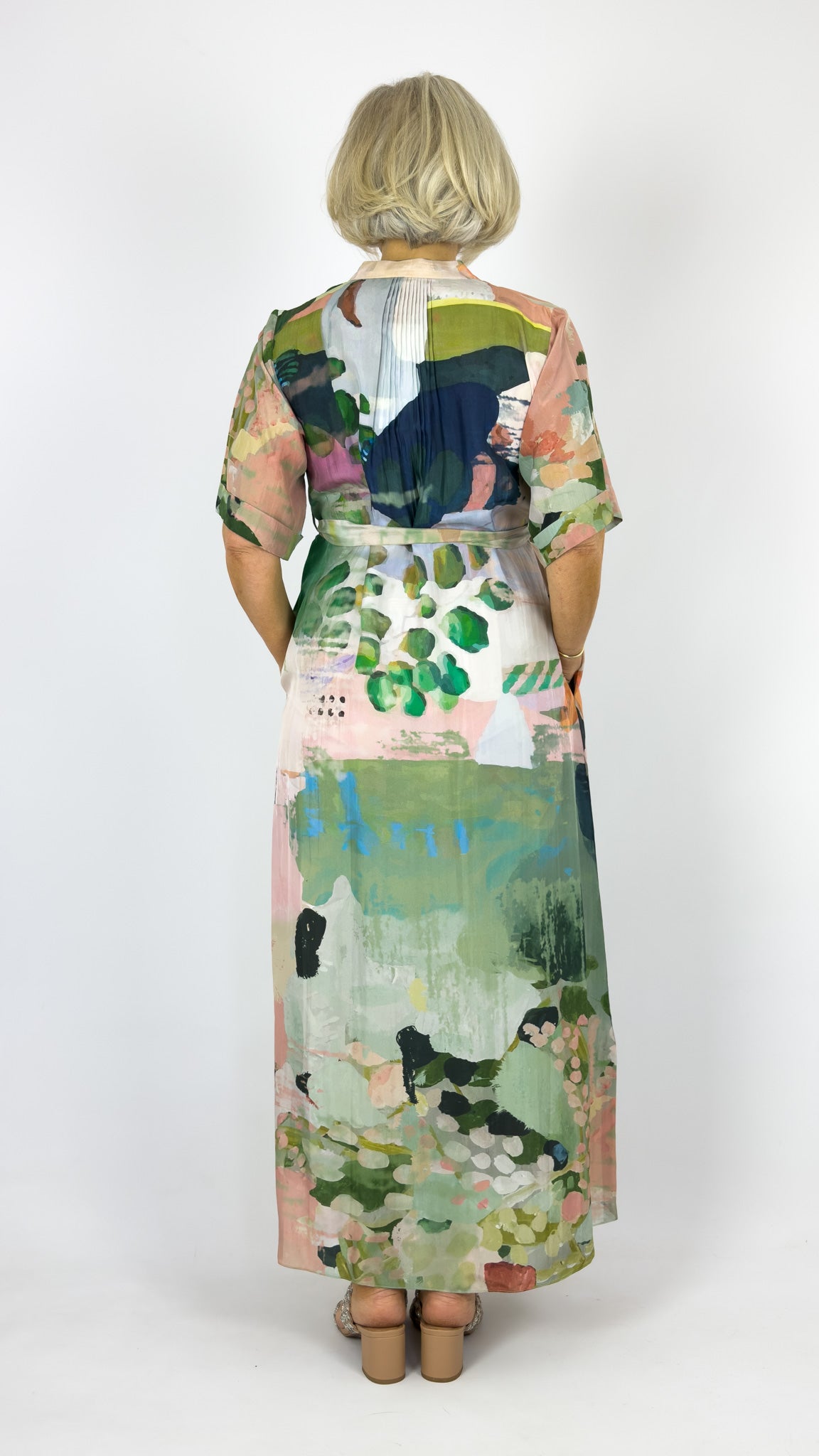 Beetroot Tsuki Dress Echo Garden