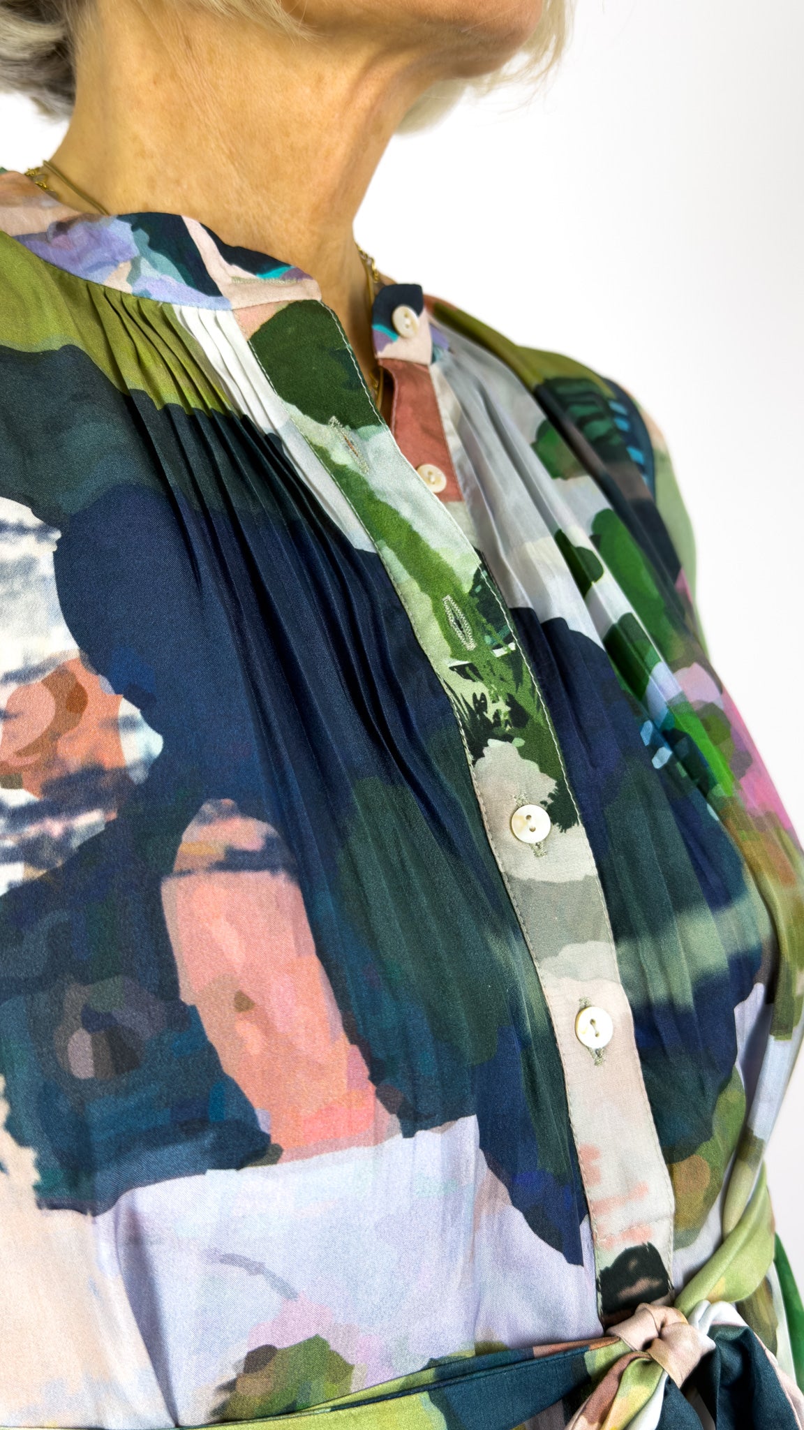 Beetroot Tsuki Dress Echo Garden