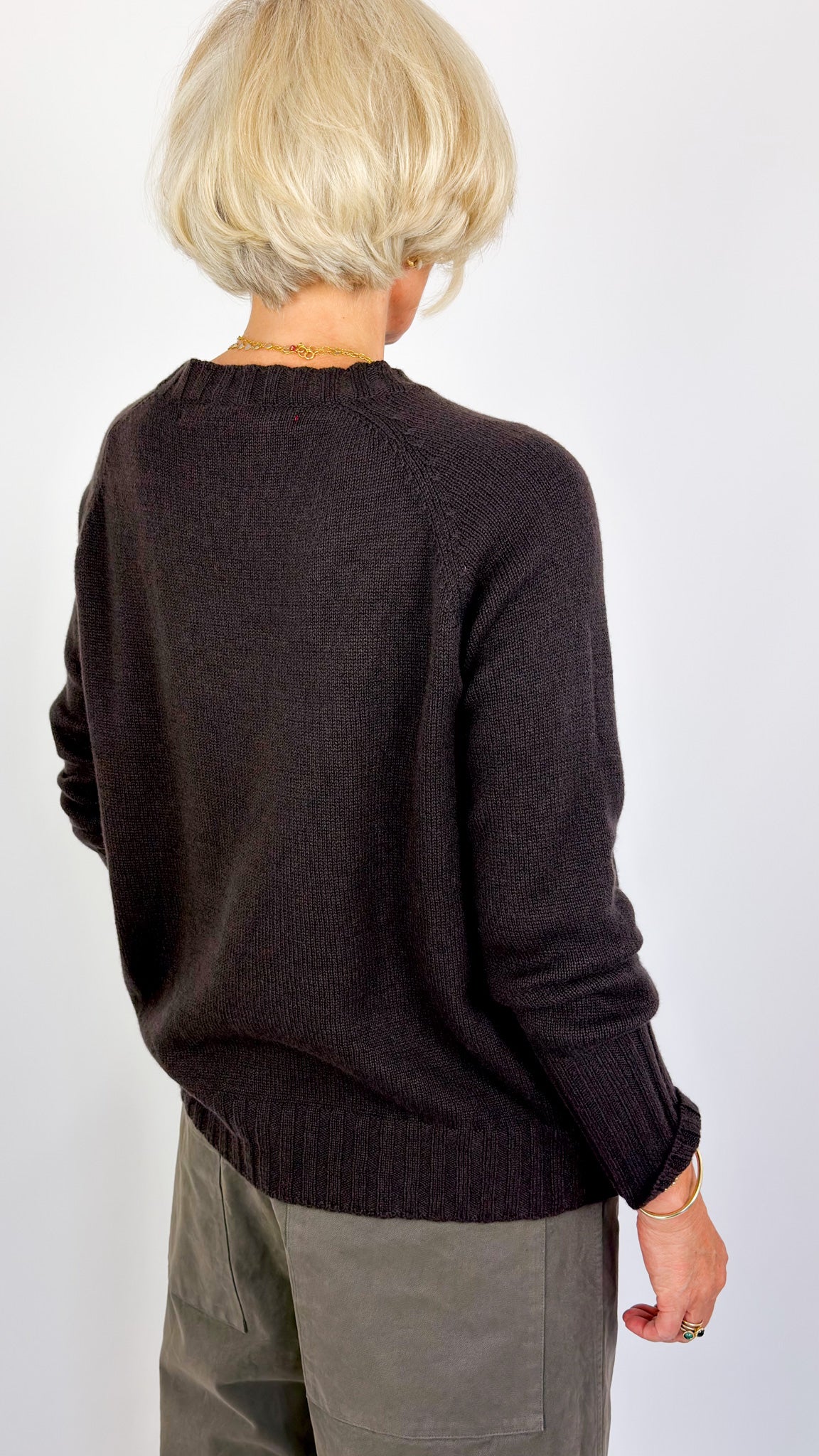 Album Di Famiglia WS Girocollo Raglan Jumper Brown