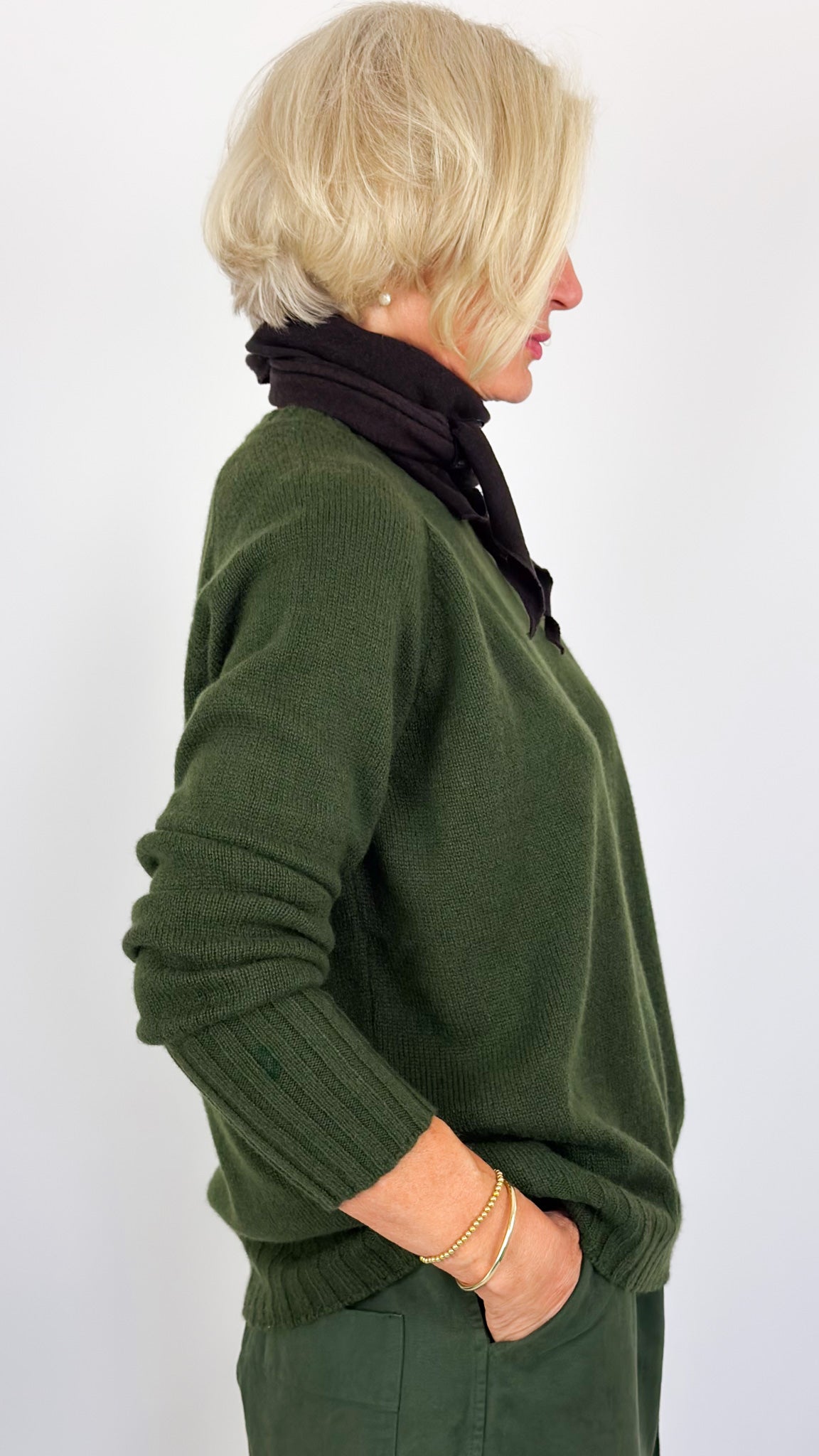 Album Di Famiglia WS Girocollo Raglan Jumper Forest