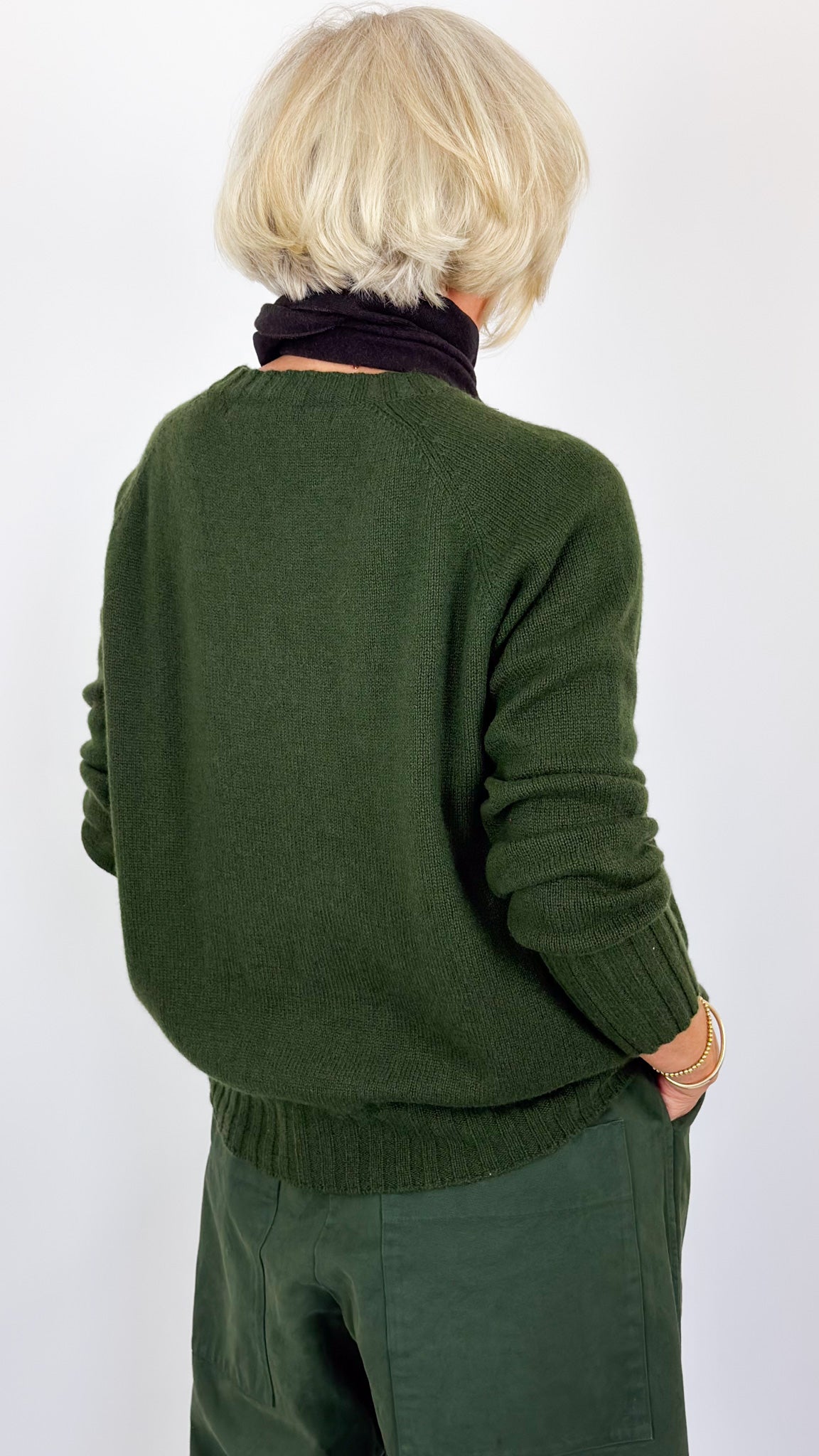 Album Di Famiglia WS Girocollo Raglan Jumper Forest